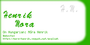 henrik mora business card