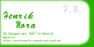 henrik mora business card